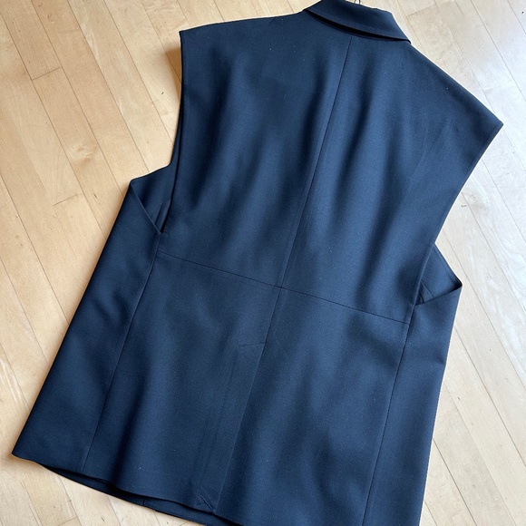 New Tibi Black Drapey Oversized Vest, 12, PG1453 - Picture 7 of 7